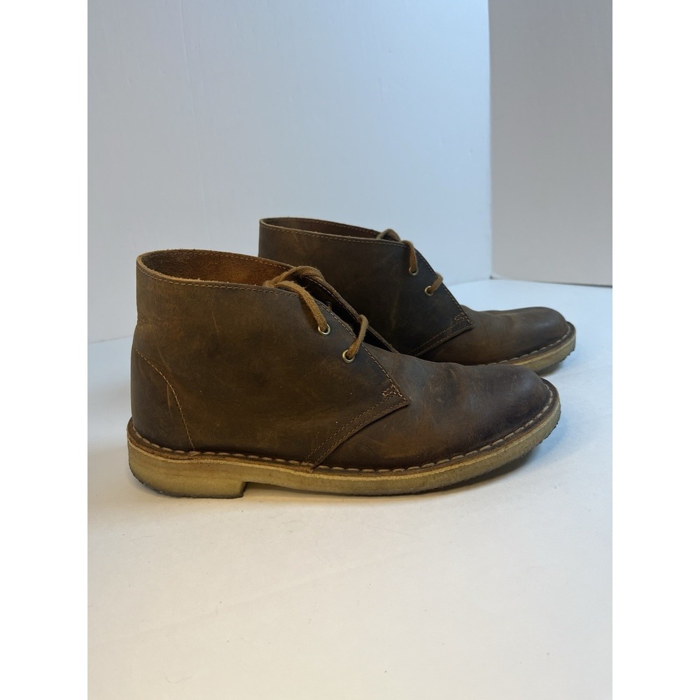 Clarks Women's Desert Boots Brown Leather Chukka Ankle Bootie US 8.5 M